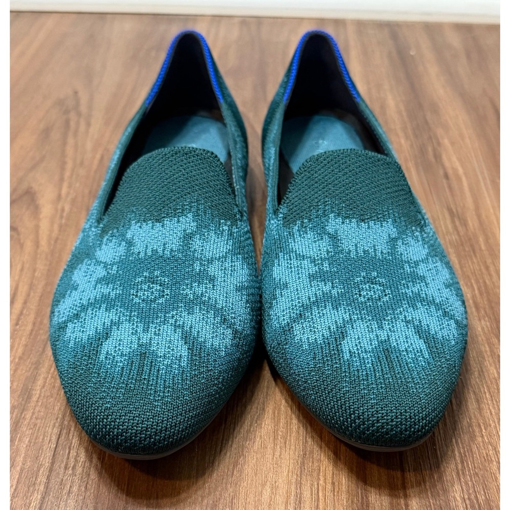 Rothy's The Almond Loafer Dark Jade Pattern Pointed Toe Flats Women's Sz 9.5 - Picture 6 of 9